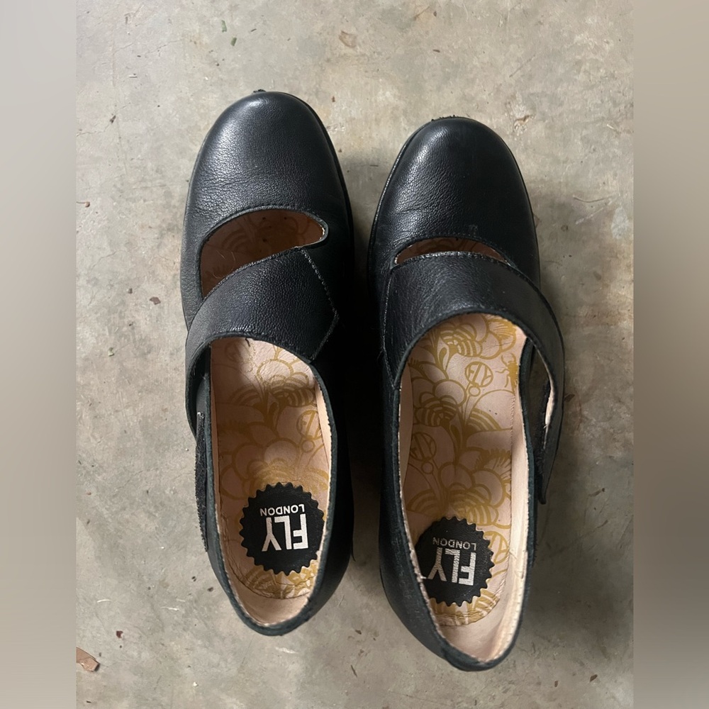 Fly London Black Wedge Shoe- extra comfort